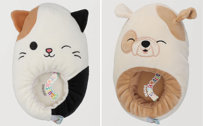 Squishmallows Cat Slippers and Squishmallows Dog Slippers