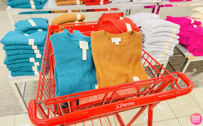 St John Bay Cable Sweaters in Cart