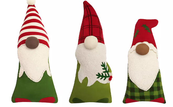 St Nicholas Square Gnome 3 pack Throw Pillow Set