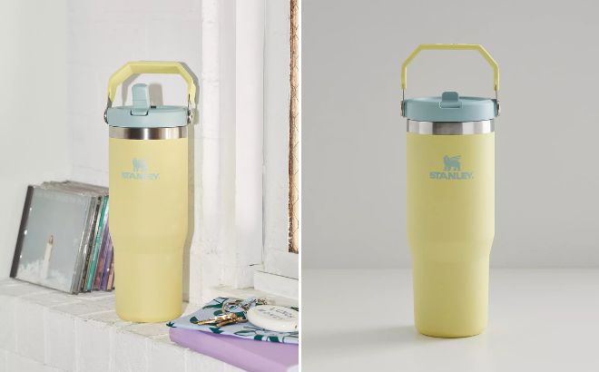 Stanley IceFlow Flip Straw Tumbler with Handle Pomelo Stanley IceFlow Flip Straw Tumbler with Handle Pomelo