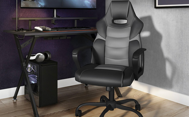 Staples Emerge Vector Luxura Faux Leather Gaming Chair