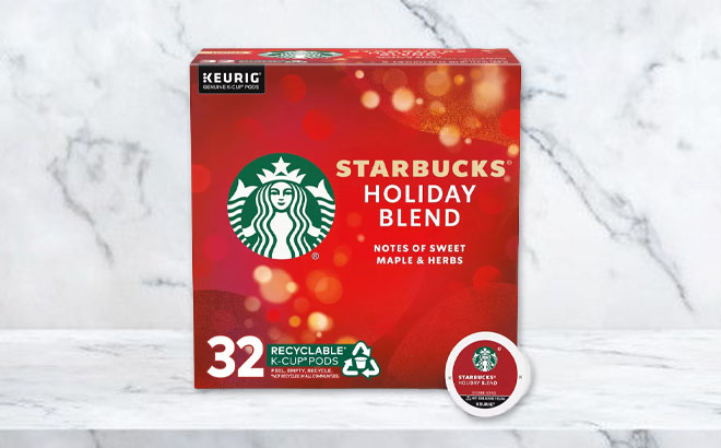 Starbucks Holiday Blend Medium Roast Keurig K Cup 32ct