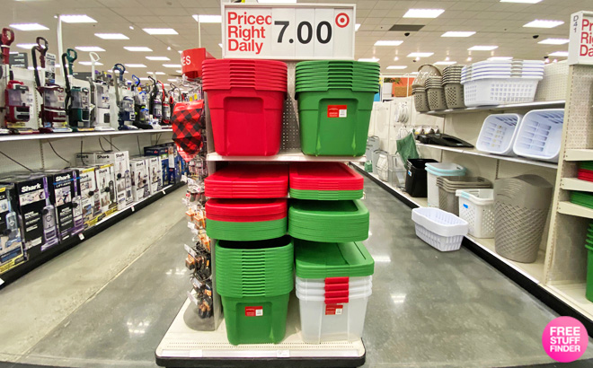 Storage Bins on Shelves at Target