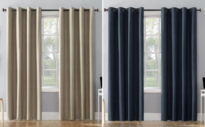 Sun Zero Cameron Blackout Thermal Insulated Grommet Single Curtain Panels