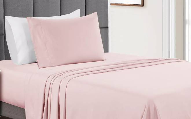 Sunham Microfiber Solid 3 Piece Sheet Set