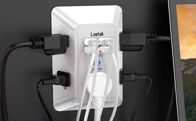 Surge Protector USB Charger Station on the Wall