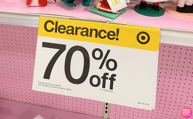 Target Clearance Sign Close Up