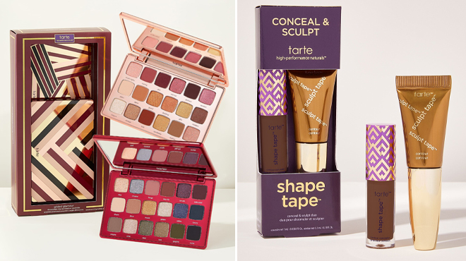 Tarte Gilded Glamour Amazonian Clay Eyeshadow Wardrobe and Tarte Shape Tape Conceal Sculpt Duo