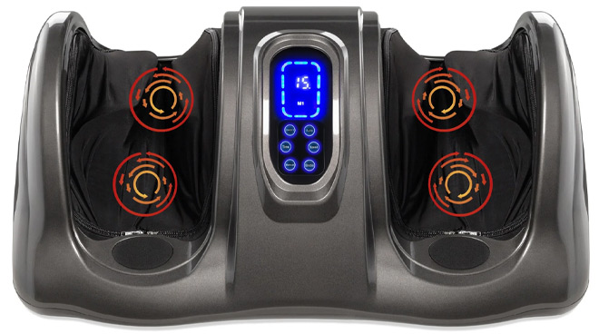 Therapeutic Foot Massager with High Intensity Rollers