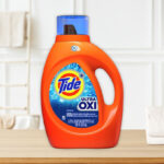 Tide Ultra Oxi Laundry Detergent Liquid Soap on the Table