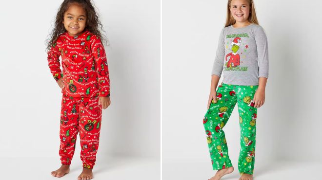 Toddler Grinch 2 piece Christmas Pajama Set and Big Kid Unisex Grinch Dr Seuss 2 piece Christmas Pajama Setet