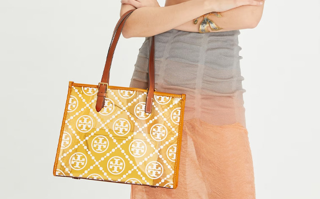 Tory Burch Small T Monogram Clear Tote