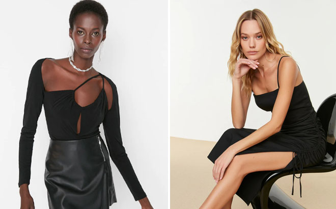 Trendyol Womens Regular Body and Womens Midi Cocktail Regular Dress Trendyol Womens Regular Body and Womens Midi Cocktail Regular Dress