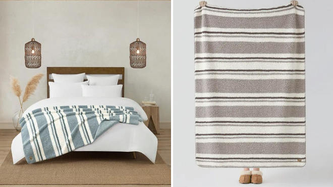 Two Different Colors of UGG Lindy Faux Fur Throw Blanket Two Different Colors of UGG Lindy Faux Fur Throw Blanket