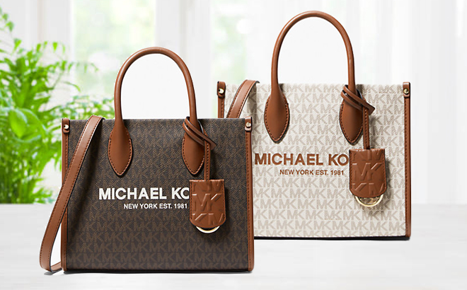 Two Michael Kors Outlet Mirella Small Logo Crossbody Bags