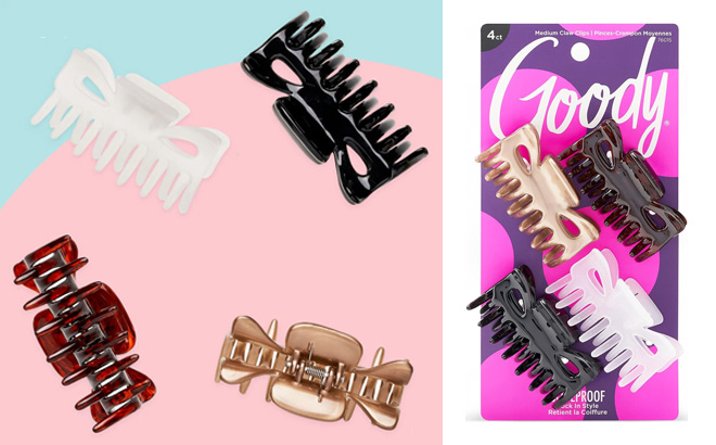 Two Photos of Medium Claw Hair Clips Two Photos of Medium Claw Hair Clips