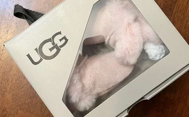 UGG Lassen Genuine Shearling Crib Shoes in Pink