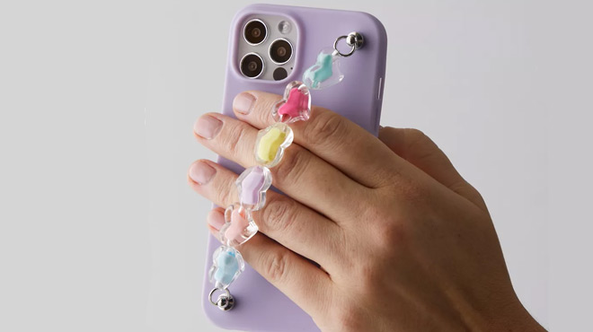 UO Lavender Heart Chain iPhone Case