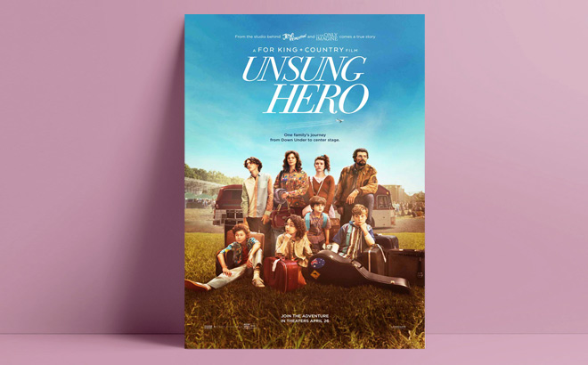 Unsung Hero Movie Poster Pink Backround