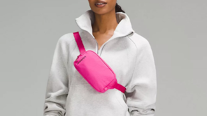 Woman Wearing Lululemon Mini Belt Bag
