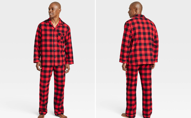 Wondershop Mens Buffalo Check Flannel Matching Family Pajama Set