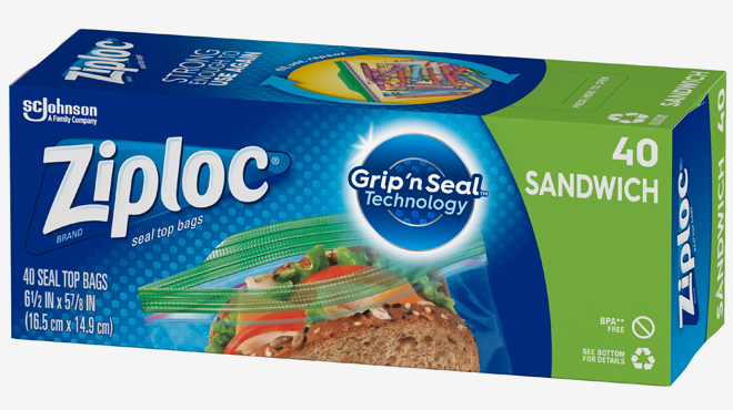 Ziploc Sandwich Bags 40 Count