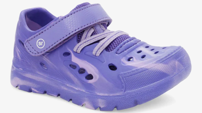 an Image of a Purple Swirl Color Stride Rite Kids Oceano Sandals