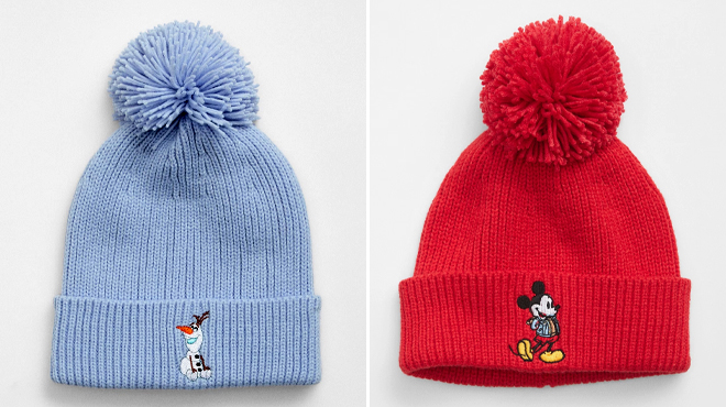 babyGap Disney Frozen Poof Beanie and Mickey Mouse Poof Beanie