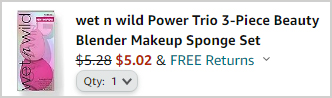 wet n wild Power Trio Blender Makeup Sponge Set Checkout Screenshot