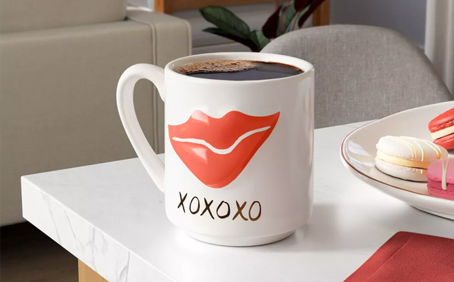 15oz Valentines Day Figural Embossed Lip Mug Threshold