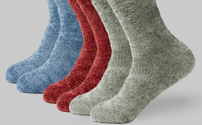 32 Degrees Womens 3 Pack cozy Lounge Socks in Three Colors 32 Degrees Womens 3 Pack cozy Lounge Socks in Three Colors
