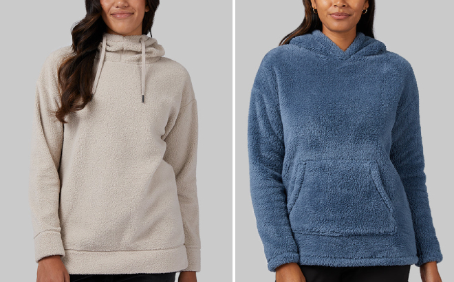 32 Degrees Womens Sherpa and Soft Sherpa Pullover Hoodies 32 Degrees Womens Sherpa and Soft Sherpa Pullover Hoodies