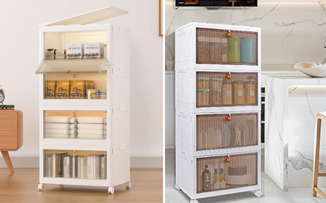 4-Tier Stackable Storage Bins Organizer $31 at Amazon | Free Stuff Finder