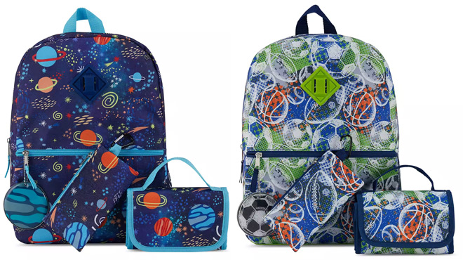5 Piece Kids Backpack Sets