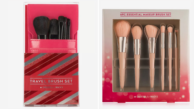 5 Piece Travel Brush Set and Essential Makeup Brush Set