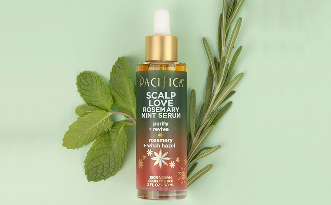 A Bottle of Pacifica Scalp Love Rosemary Mint Serum