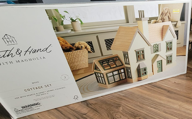 A Box of Hearth Hand with Magnolia Toy Doll Cottage Set