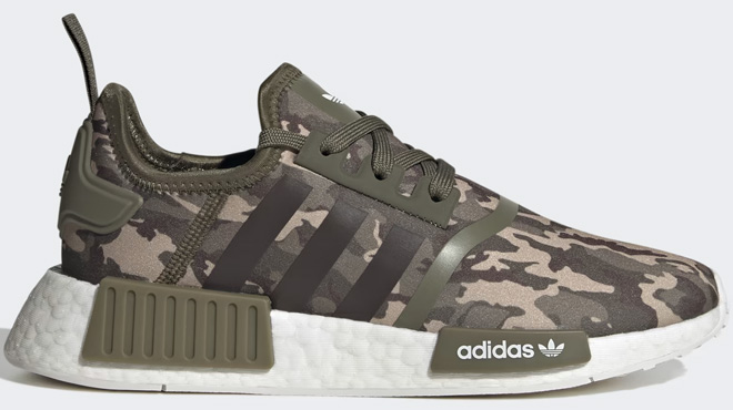 Adidas Kids NMD R1 Shoes in Olive Strata