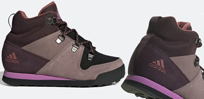 Adidas Kids Terrex Climawarm Winter Shoes on a White Background Adidas Kids Terrex Climawarm Winter Shoes on a White Background