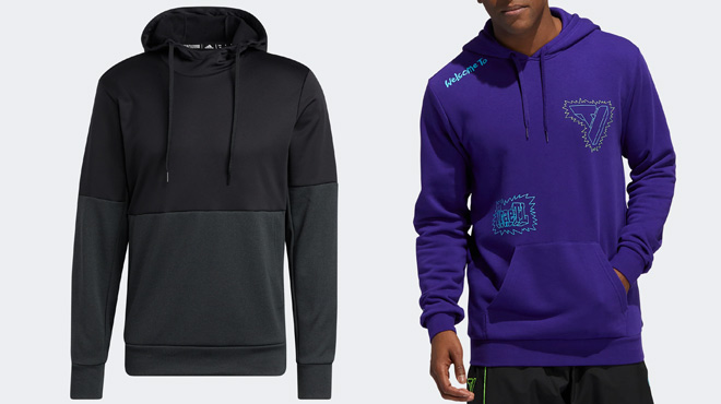 Adidas Mens Pullover on The Left and Mens Trae Hoodie on The Right