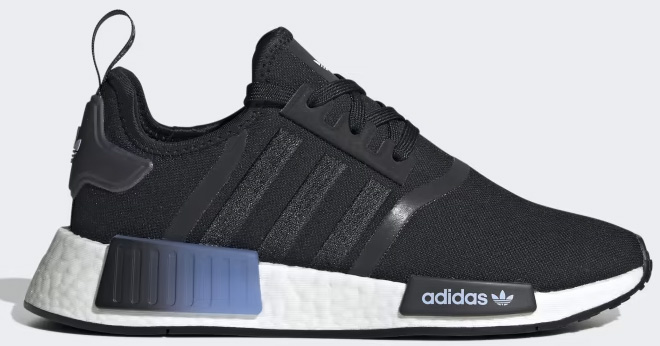 Adidas NMD R1 Shoes in Core Black and Blue Dawn