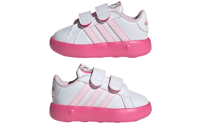 Adidas x Disney Marie Kids Grand Court Tennis Shoes