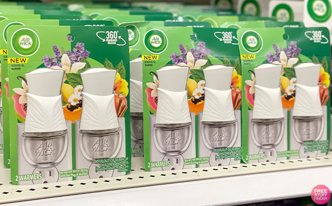 Air Wick Scented Oil Warmer 2 Pack on a Shelf