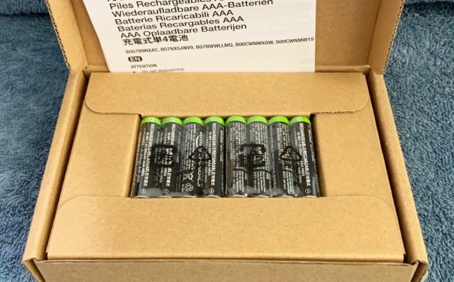 Amazon Basics 8 Pack Rechargeable AAA Batteries