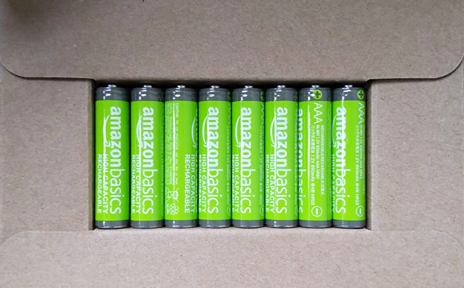 Amazon Basics 8 Pack Rechargeable AAA NiMH Batteries Amazon Basics 8 Pack Rechargeable AAA NiMH Batteries