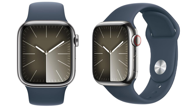 Apple Watch Series 9 GPS Cellular on White Background Apple Watch Series 9 GPS Cellular on White Background
