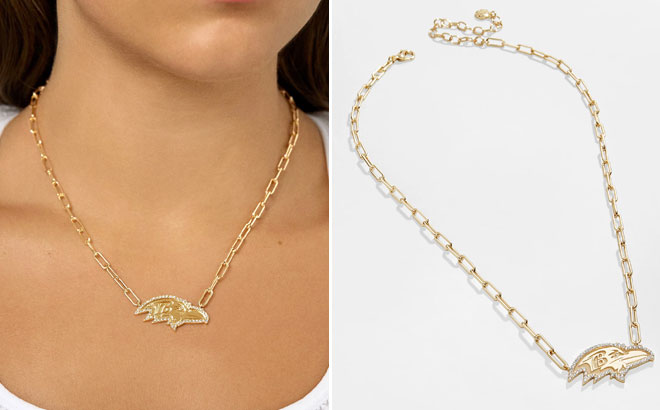 Baltimore Ravens NFL Gold Chain Necklace 1 Baltimore Ravens NFL Gold Chain Necklace 1