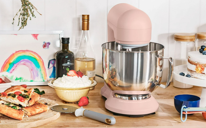 Beautiful 5 3 Qt Stand Mixer Lightweight Powerful with Tilt Head Rose by Drew Barrymore