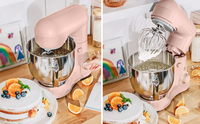 Beautiful 5 3 Quart Stand Mixer Lightweight Powerful with Tilt Head Rose by Drew Barrymore