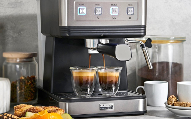 Bella Pro Series Espresso Machine with 20 Bars of Pressure